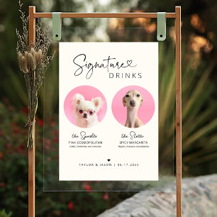 Moderne Signature-Drinks von Modern Dog Hochzeit Poster