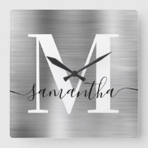 Moderne Signature Monogram Silver Foil