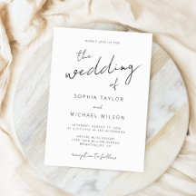 Moderne Signature Script Schwarz-weiß Wedding