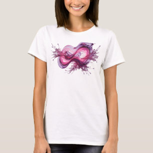 Moderne Silber-3D-Textkunst INFINITY T-Shirt