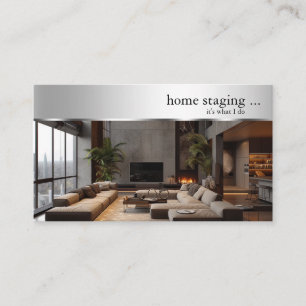 Moderne Silber-Dekoration Home-Staging Visitenkarte