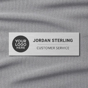 Moderne Silber-Logo-Firma Unternehmens-Profil Namensschild
