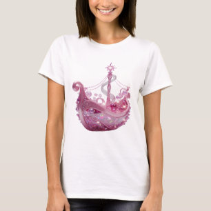 Moderne Silber-PRINCESS CROWN-Schrift T-Shirt