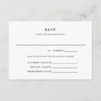 Moderne Silber Rings Wedding RSVP Replik Card