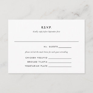 Moderne Silber Rings Wedding RSVP Replik Card Begleitkarte
