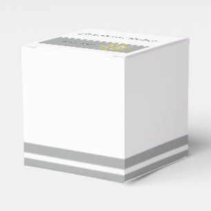 Moderne Silber- und Buttercup-Blume - Gefälligkeit Geschenkschachtel