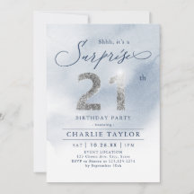 Moderne silberne Glitzer Erwachsenenüberraschung 2