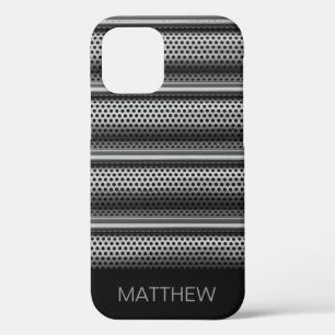 Moderne silberne Monogramm Case-Mate iPhone Hülle