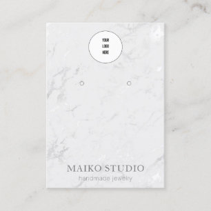 Moderne Silbervene-Marbour-Werbekarten Visitenkarte