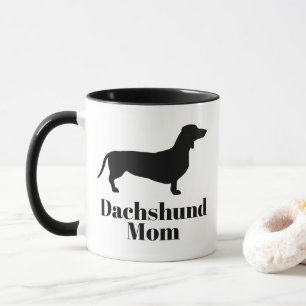 Moderne Silhouette Dackel Dackel Mama Tasse