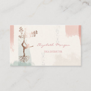 Moderne Silhouette der Bäume, Wasserfarbenpinsel Visitenkarte