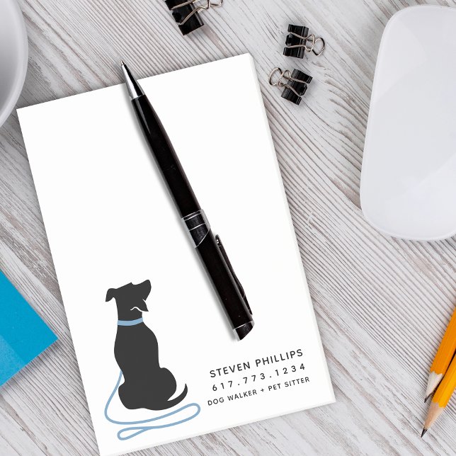 Moderne Silhouette Hund Post-it Klebezettel (Modern Silhouette Dog Post-it Notes)