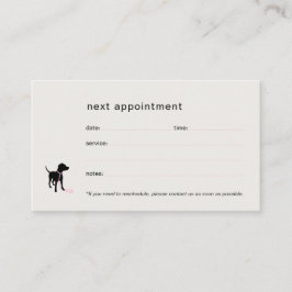 Moderne Silhouette Hundeausführer Pet Sitting Terminkarte