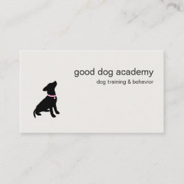 Moderne Silhouette-Hundetraining Visitenkarte