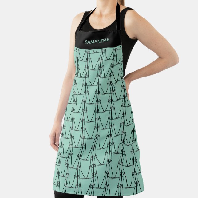 Moderne Silhouette Kokospalmen Muster Schürze (InSitu)