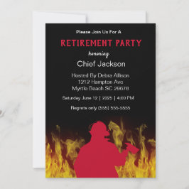 Moderne Silhouetten für Feuerwehrleute Einladung