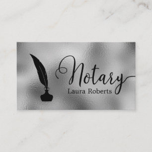Moderne Silver Loan Signing Agent Business Card Visitenkarte