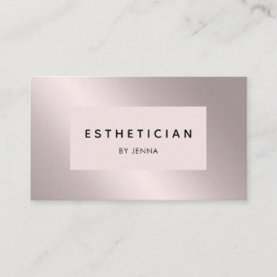 Moderne Silver Rose Salon Business Card  Visitenkarte