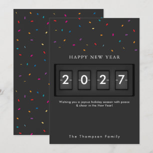 Moderne Silvester Einfache Countdown Konfetti