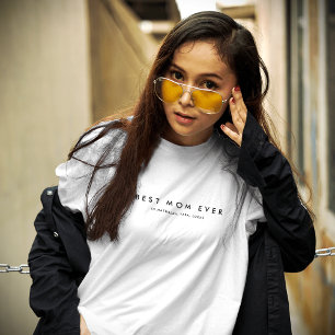 Moderne Single Mama Beste Mama je weiß T-Shirt