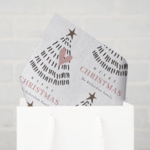 Moderne Skandi-Minimal-Blush-Herz-Weihnachtsbaum