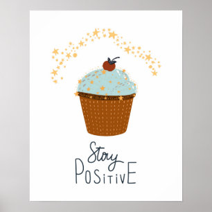 Moderne skandinavische Cupcake-Kinderzimmer Bleib  Poster