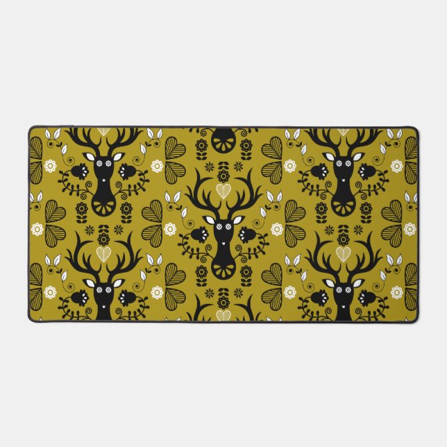 Moderne skandinavische Volkskunst Schreibtischunterlage (Vorderseite)