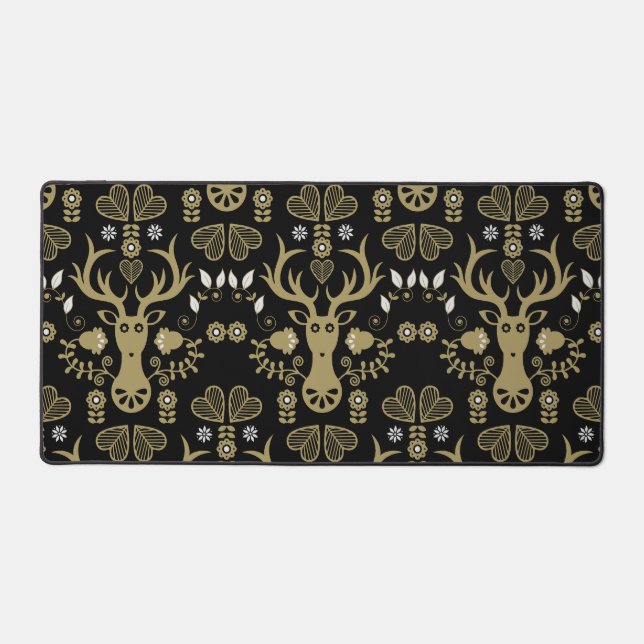 Moderne skandinavische Volkskunst Schreibtischunterlage (Vorderseite)