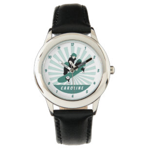 Moderne Skateboarding Girls Skater Name Cool Sport Armbanduhr