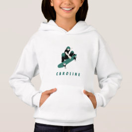 Moderne Skateboarding Girls Skater Name Cool Sport Hoodie