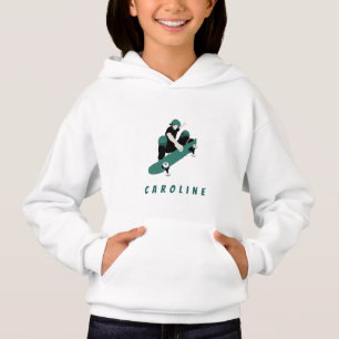 Moderne Skateboarding Girls Skater Name Cool Sport Hoodie