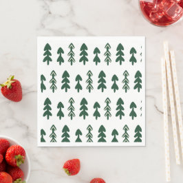 Moderne Skizze Weihnachtsbaum Papier Serviette