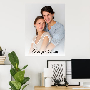 Moderne Skript-Paar-Foto  Poster