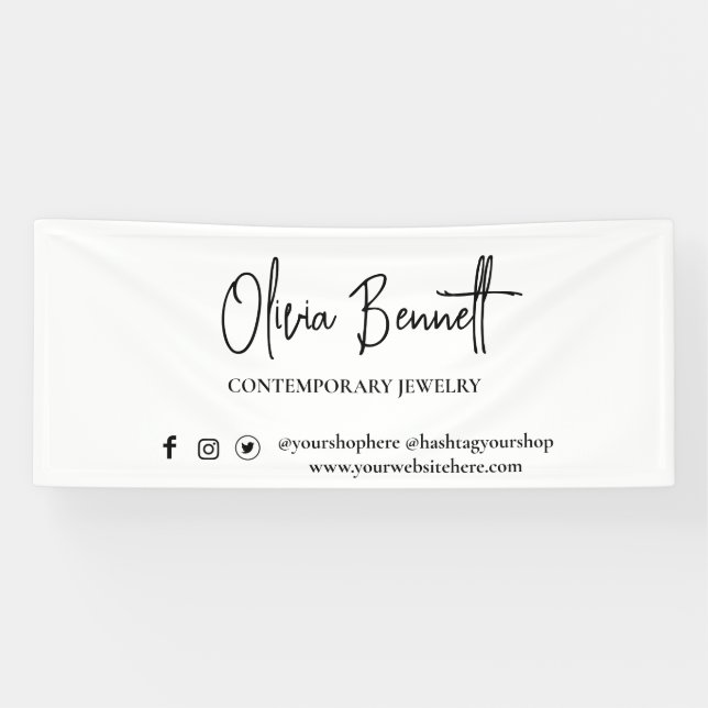 Moderne Skript-Social-Media-Marketing-Anzeige Banner (Horizontal)