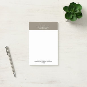 Moderne Skript-Taupe-Professional-Geschäft Post-it Klebezettel