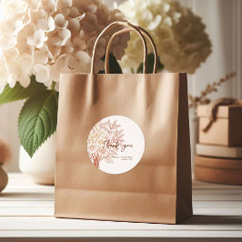 Moderne Skripte handgezeichnet Herbstblattsehen Runder Aufkleber