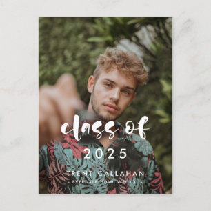 Moderne Skriptklasse 2025 Foto Abschluss Postkarte