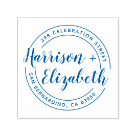 Moderne Skriptnamen Runde Rücksendeadresse Permastempel