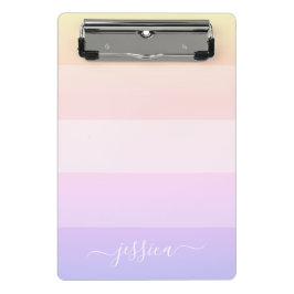 Moderne Skriptnamen-Zwischenablage für Regenbogens Mini Klemmbrett