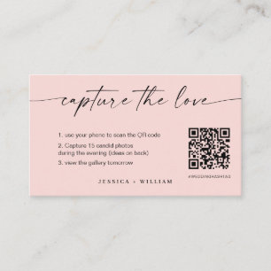 Moderne SkriptWedding Capture the Liebe QR Code Begleitkarte