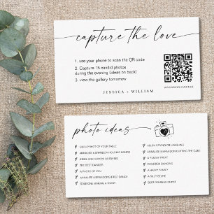 Moderne SkriptWedding Capture the Liebe QR Code Begleitkarte