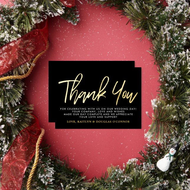 Moderne SkriptWedding Vielen Dank, dass Sie wirkli Folieneinladung (Insitu)