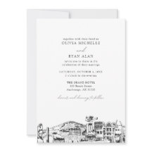 Moderne Skyline Black & White Anchorage Hochzeit