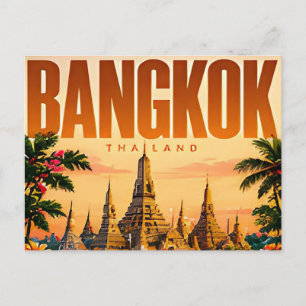🌴 Moderne Skyline von Bangkok im Stadtstil 🌴 Postkarte