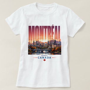 🍂 Moderne Skyline von Montreal im Stadtstil 🍂 T-Shirt