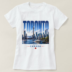 🍁 Moderne Skyline von Toronto im Stadtstil 🍁 T-Shirt