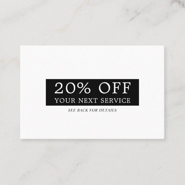 Moderne Sleek Box - Jegliche Farbe - Gutschein für Rabattkarte (Vorderseite)