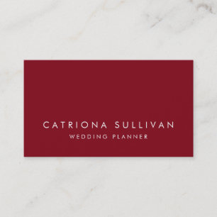 Moderne Sleek Elegante Firebrick Red Business Card Visitenkarte