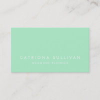 Moderne Sleek Elegante Mint Green Business Card