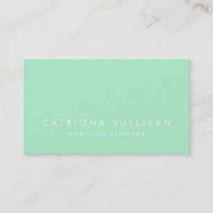 Moderne Sleek Elegante Mint Green Business Card Visitenkarte